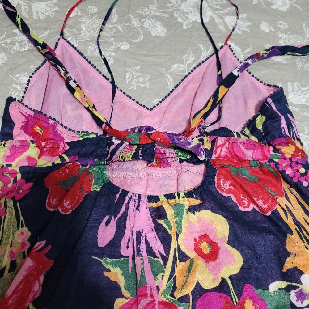 🎉HP🎉 American Eagle dress 14. Spaghetti strap light spring colorful floral. - Picture 6 of 8